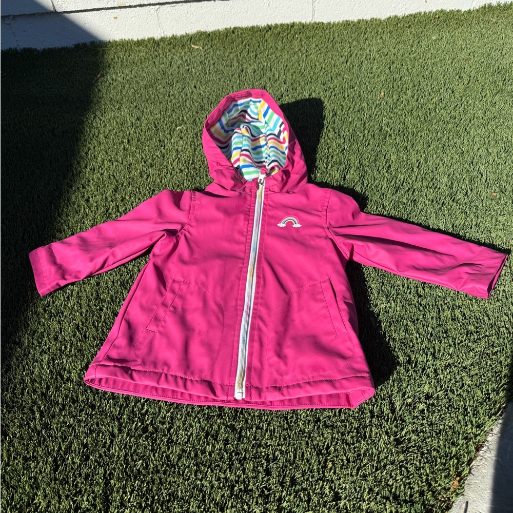 Kids Pink Hooded Swim Jacket